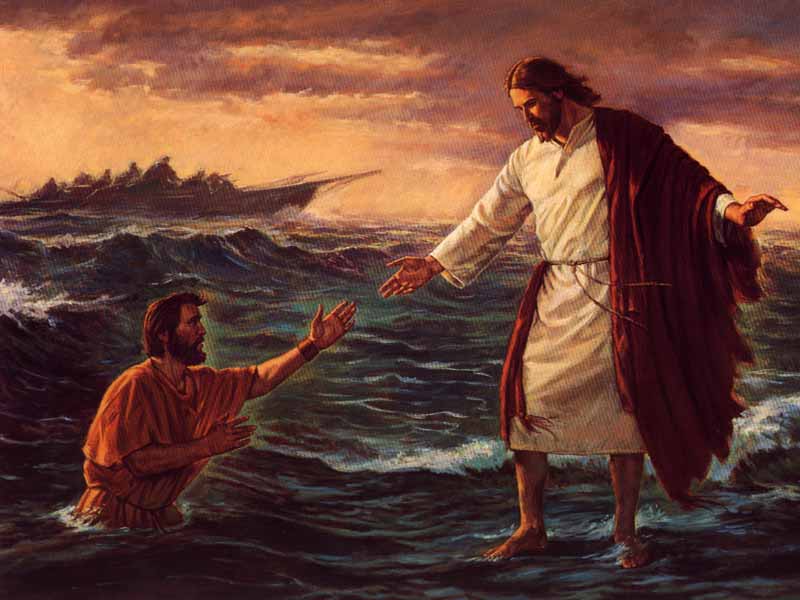 pictures of jesus walking on water. Jesus constrained his disciples to get into a ship and to go before him unto 