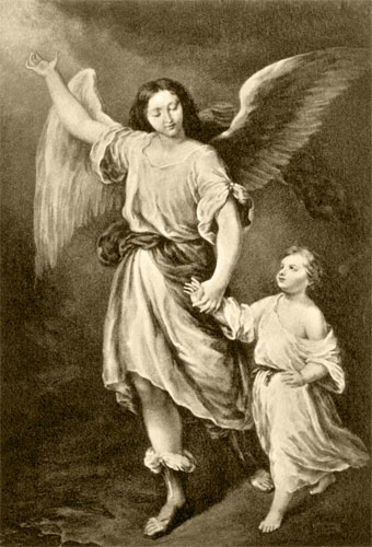 Angel Guiding Children