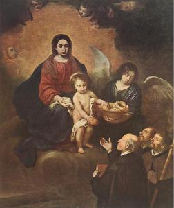 Infant Jesus distributing bread to pilgrims - Murillo